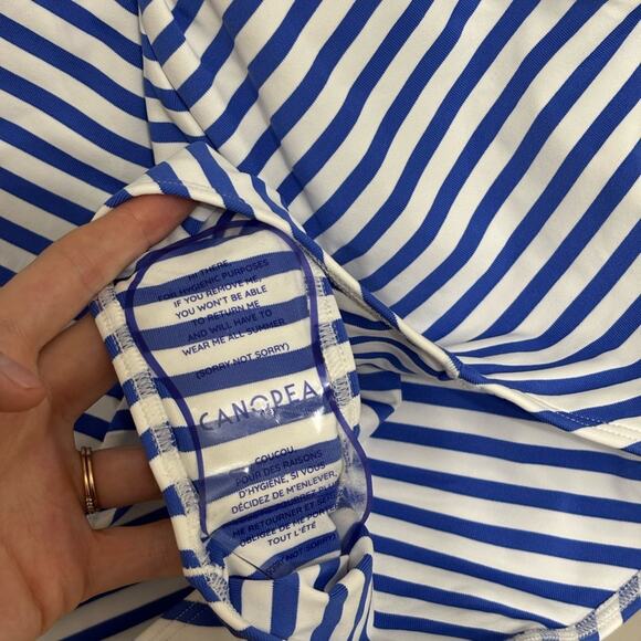 NWT Canopea Bianca One Piece UPF Swimsuit in Cobalt Stripe - Size US 6 - Picture 7 of 8